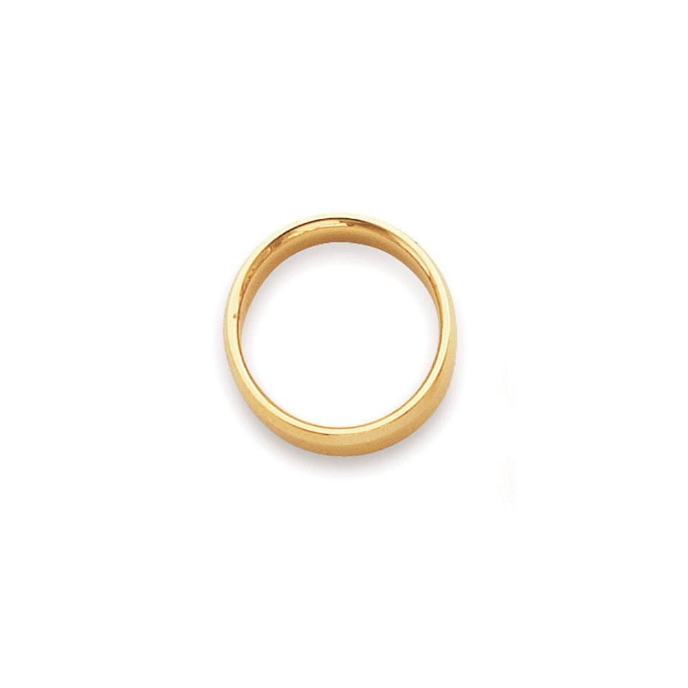 14k Yellow Gold 4mm Beveled Edge Comfort Fit Wedding Band Size 10-BEC040-10