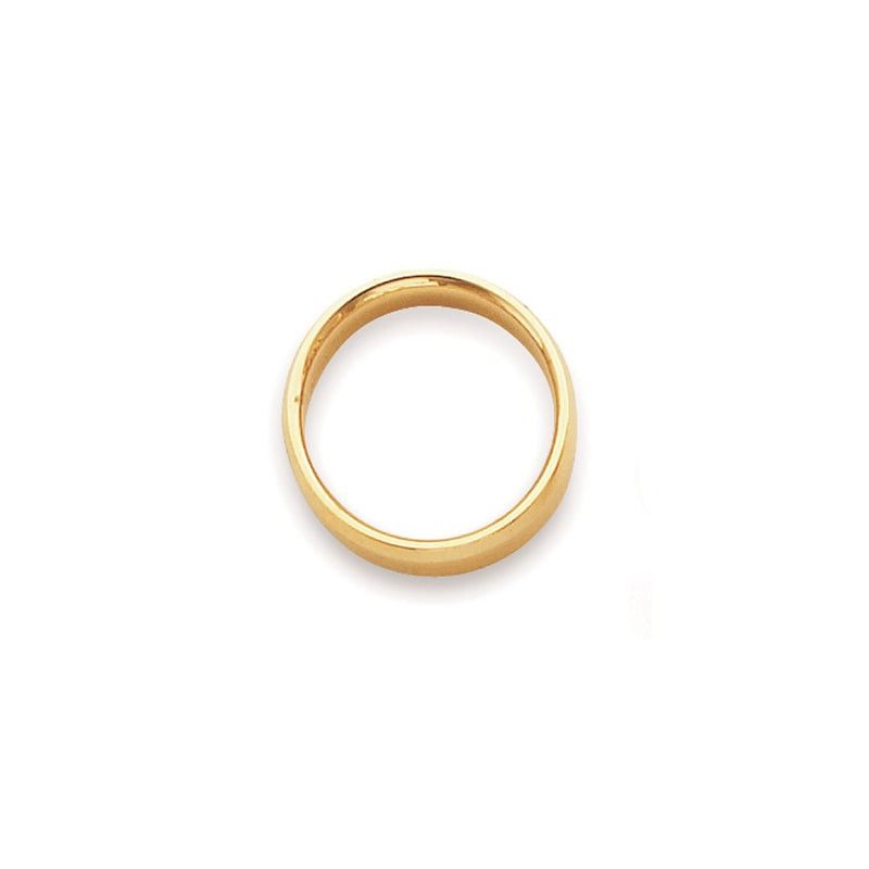 14k Yellow Gold 4mm Beveled Edge Comfort Fit Wedding Band Size 9.5-BEC040-9.5