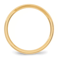 14k Yellow Gold 3mm Beveled Edge Comfort Fit Wedding Band Size 6.5-BEC030-6.5