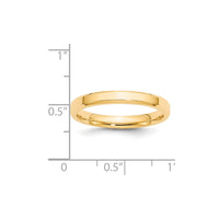 14k Yellow Gold 3mm Beveled Edge Comfort Fit Wedding Band Size 8.5-BEC030-8.5