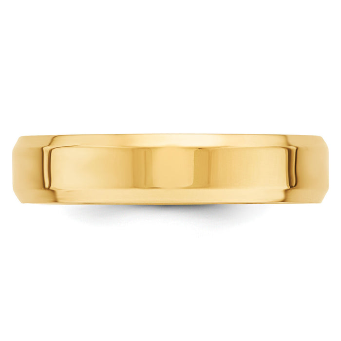 14KY 5mm Bevel Edge Comfort Fit Band-BEC050
