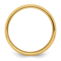 14k Yellow Gold 7mm Beveled Edge Comfort Fit Wedding Band Size 11-BEC070-11