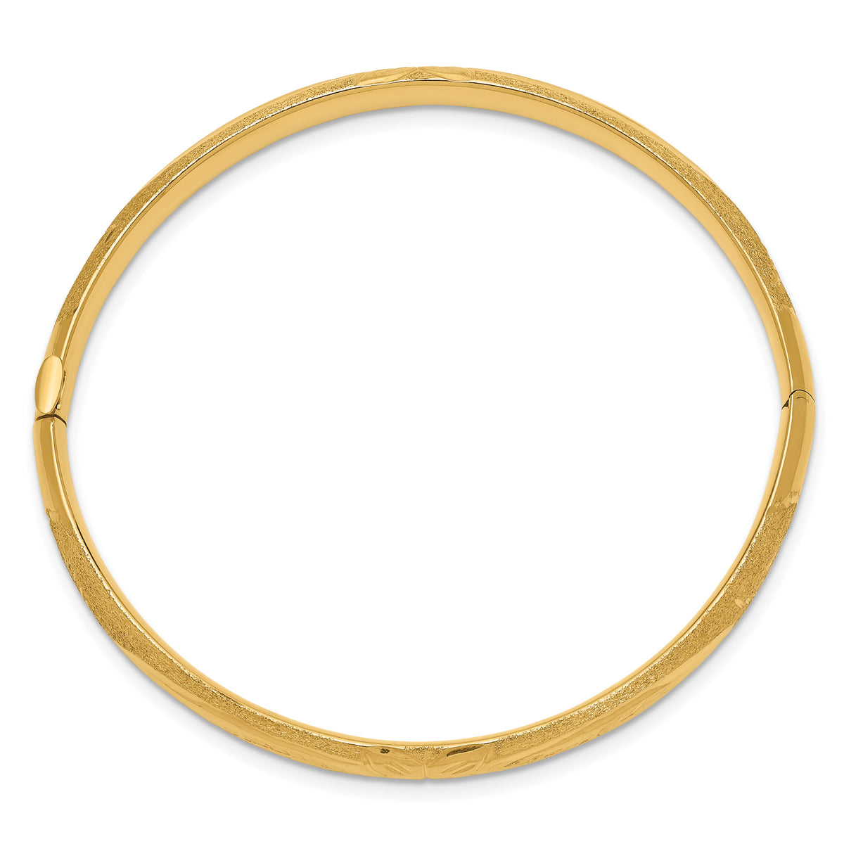 14k Florentine Hinged Baby Bangle-BF3/16