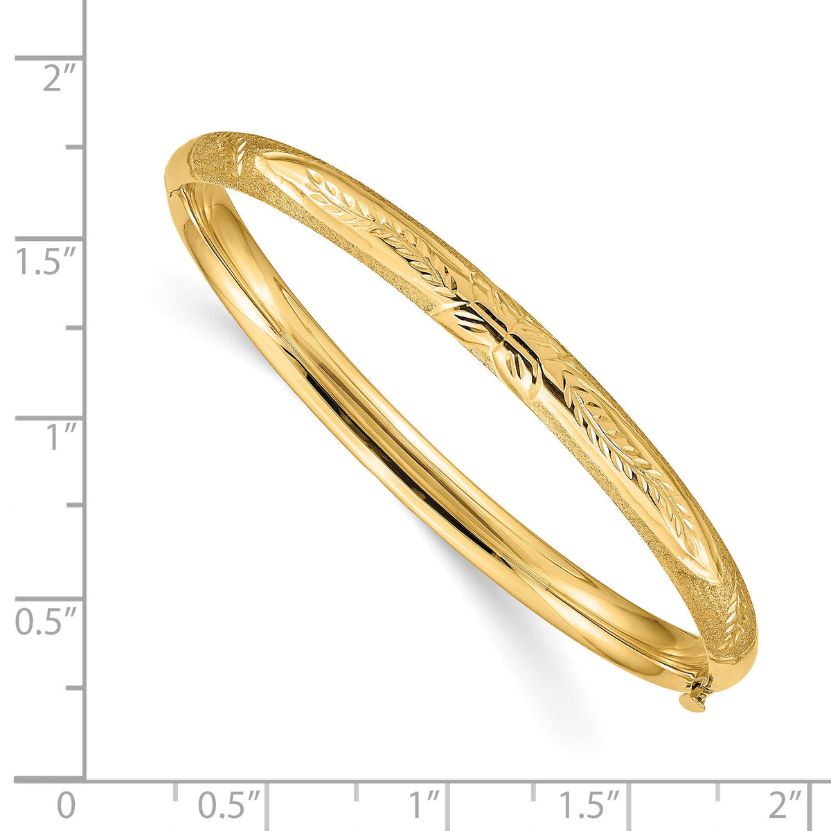 14k Florentine Hinged Baby Bangle-BF3/16