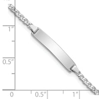 14k WG Flat Curb Link ID Bracelet-BID103W-6