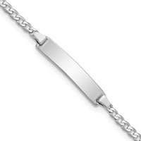14k WG Flat Curb Link ID Bracelet-BID103W-6