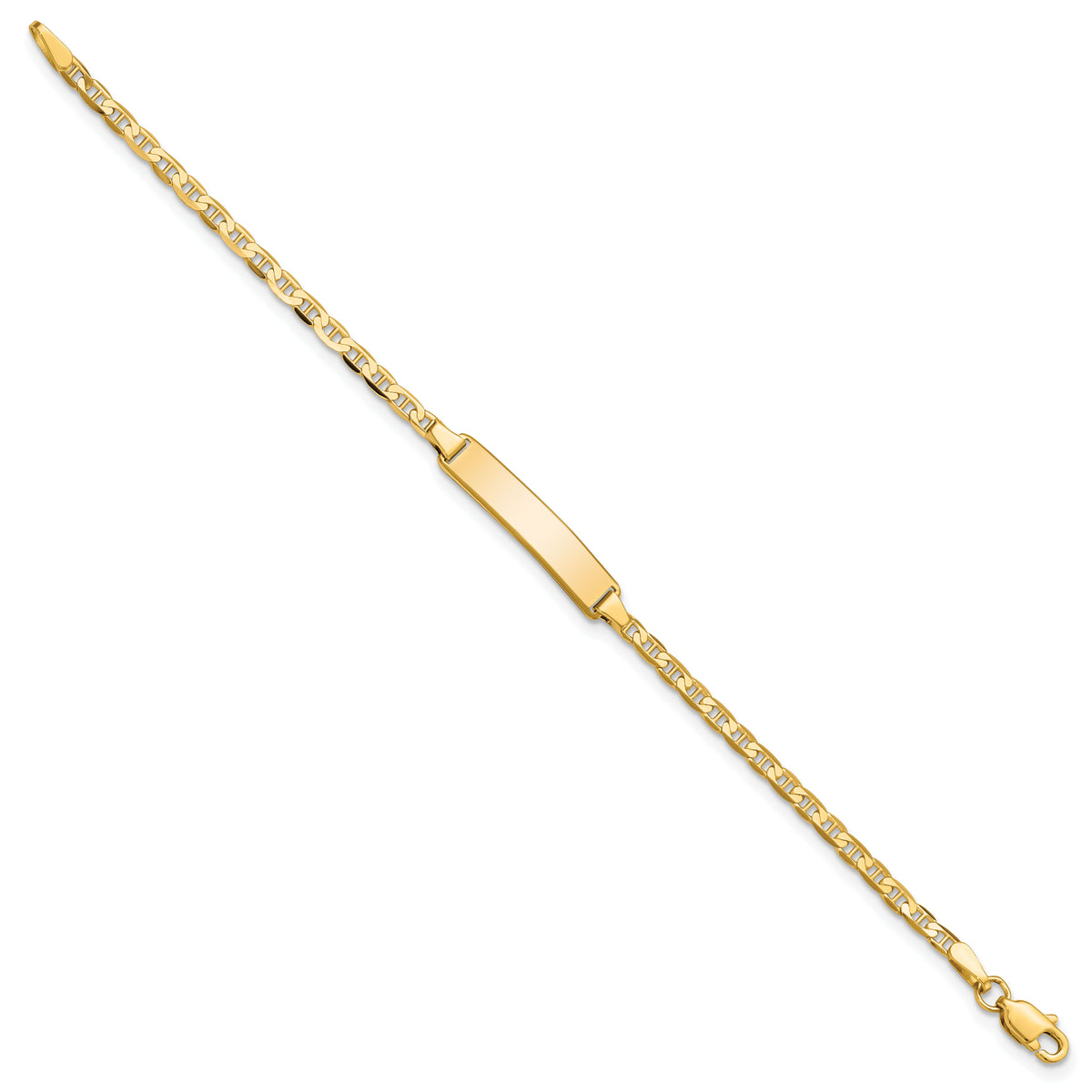 14k Flat Anchor Link ID Bracelet-BID104-5.5