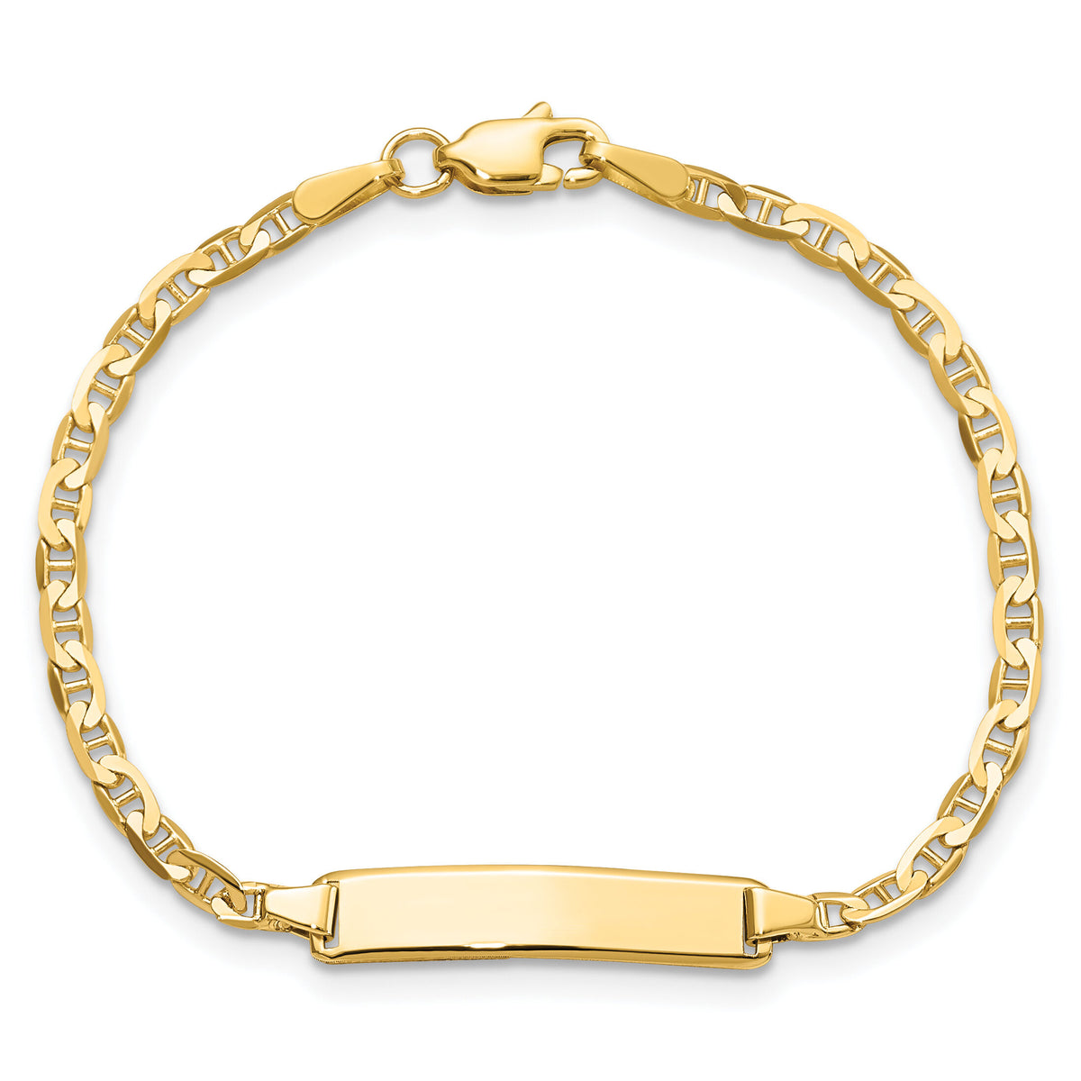 14k Flat Anchor Link ID Bracelet-BID104-6
