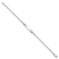 14k WG Soft Diamond Shape Anchor Link ID Bracelet-BID104CW-6
