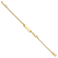 14K Polished Horse / Pony Children's ID Bracelet-BID128-6