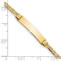 14k Children's Anchor Link ID Bracelet-BID44-6
