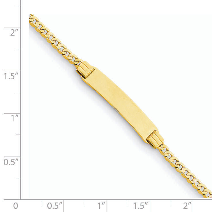14k Children's Curb Link ID Bracelet-BID45-6