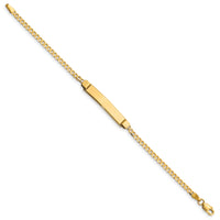 14k Children's Curb Link ID Bracelet-BID45-6