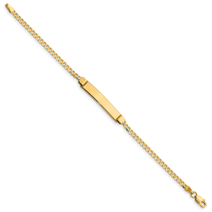 14k Children's Curb Link ID Bracelet-BID45-6