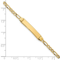 14k w/Rhodium Children's PavÃ© Curb Link ID Bracelet-BID46-6