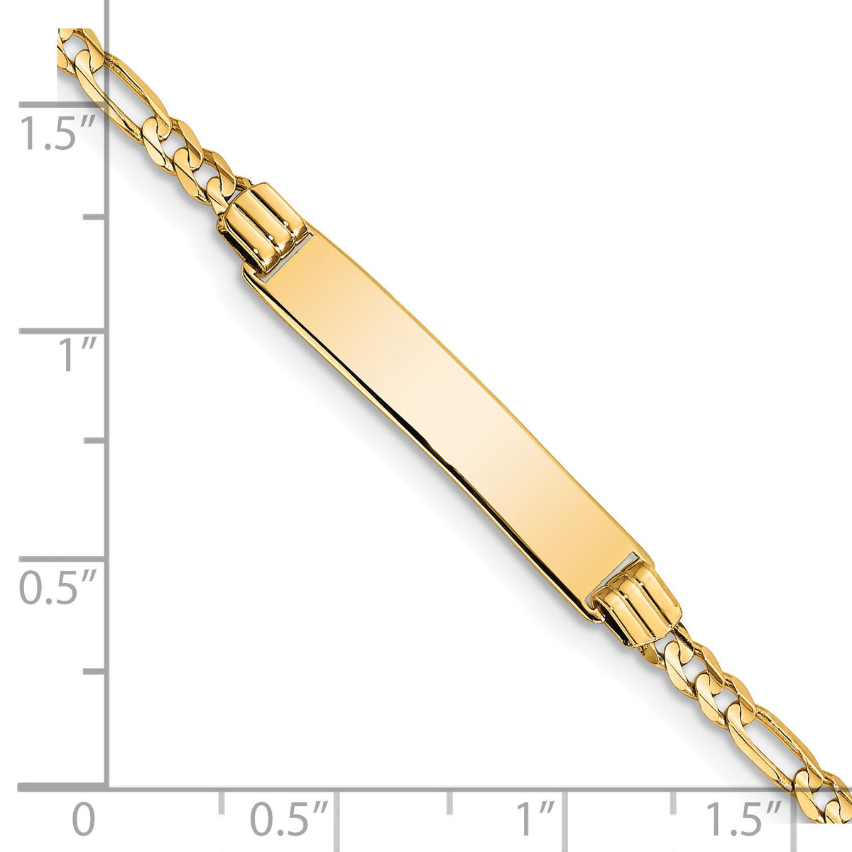 14k Children's Figaro Link ID Bracelet-BID48-6