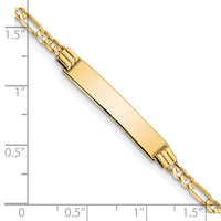14k Children's Figaro Link ID Bracelet-BID48-6