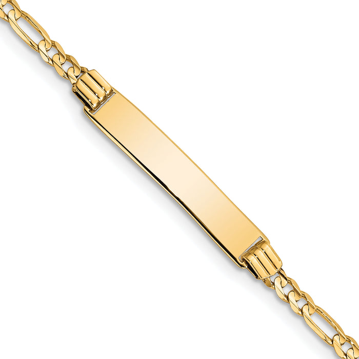 14k Children's Figaro Link ID Bracelet-BID48-6