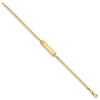 14k 6in Engraveable Curb Link Baby/Child ID Bracelet-BID52-6