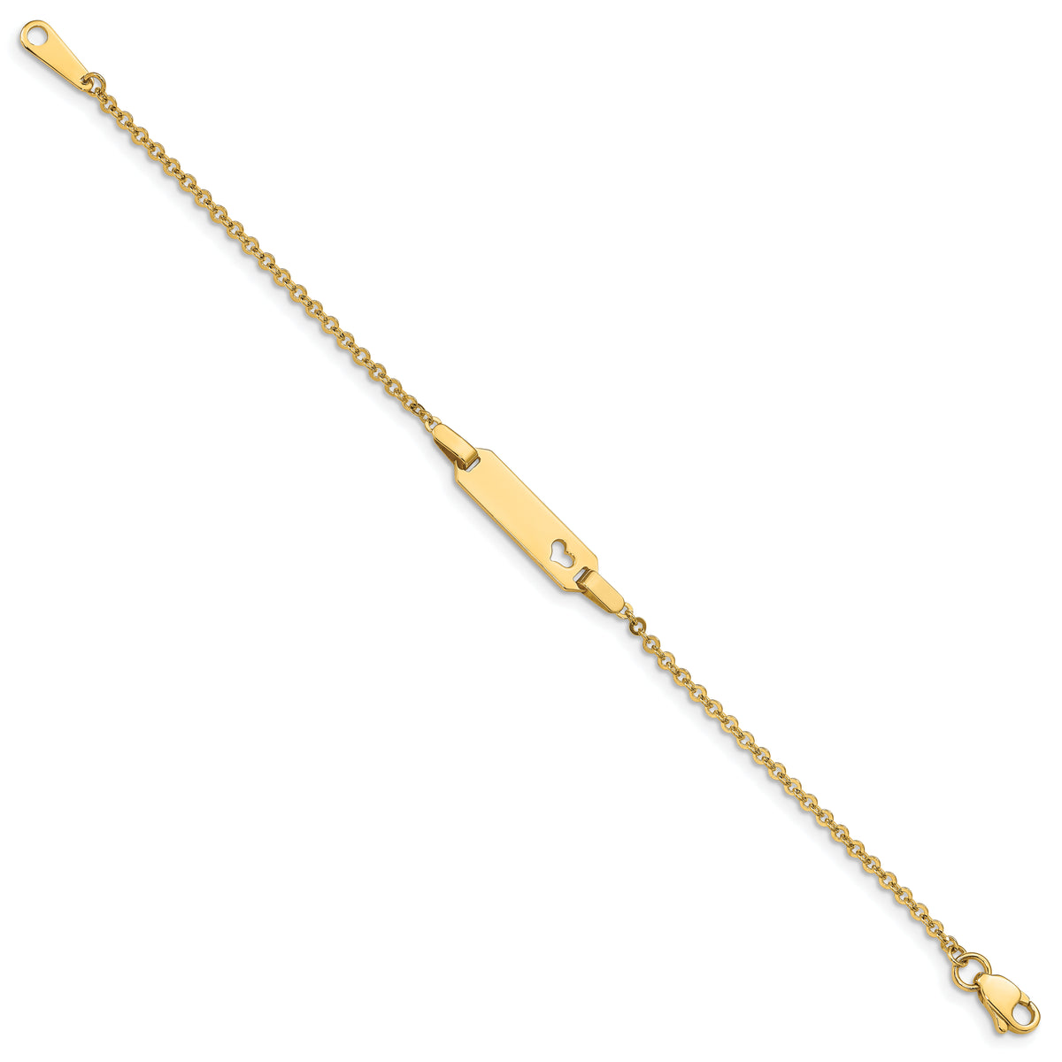 14K Children's Heart ID Bracelet-BID84-6