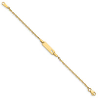 14K Children's Heart ID Bracelet-BID84-6