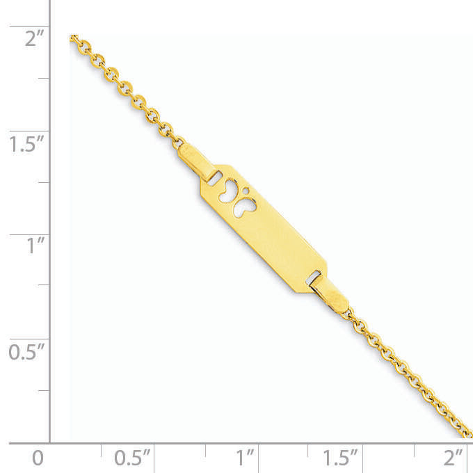 14K Children's Butterfly ID Bracelet-BID86-6