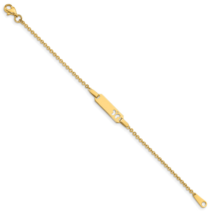 14K Children's Butterfly ID Bracelet-BID86-6