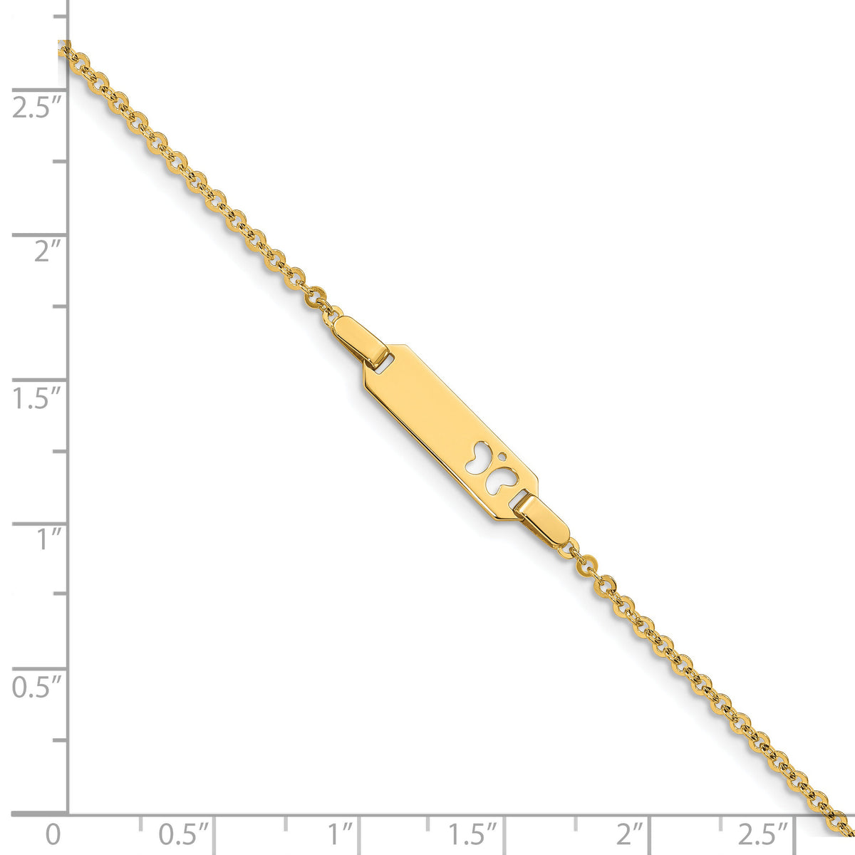 14K Children's Butterfly ID Bracelet-BID86-6