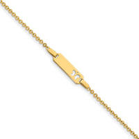14K Children's Butterfly ID Bracelet-BID86-6