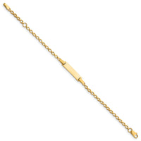14k Children's Polished ID Bracelet-BID94-6