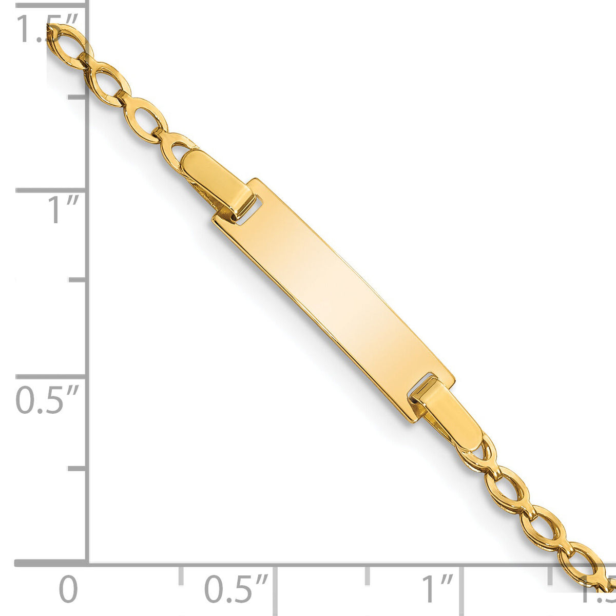 14k Children's Polished ID Bracelet-BID94-6