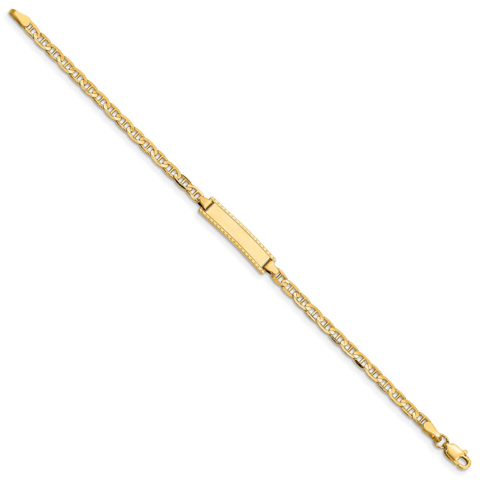 14k Children's Anchor Link ID Bracelet-BID99-6