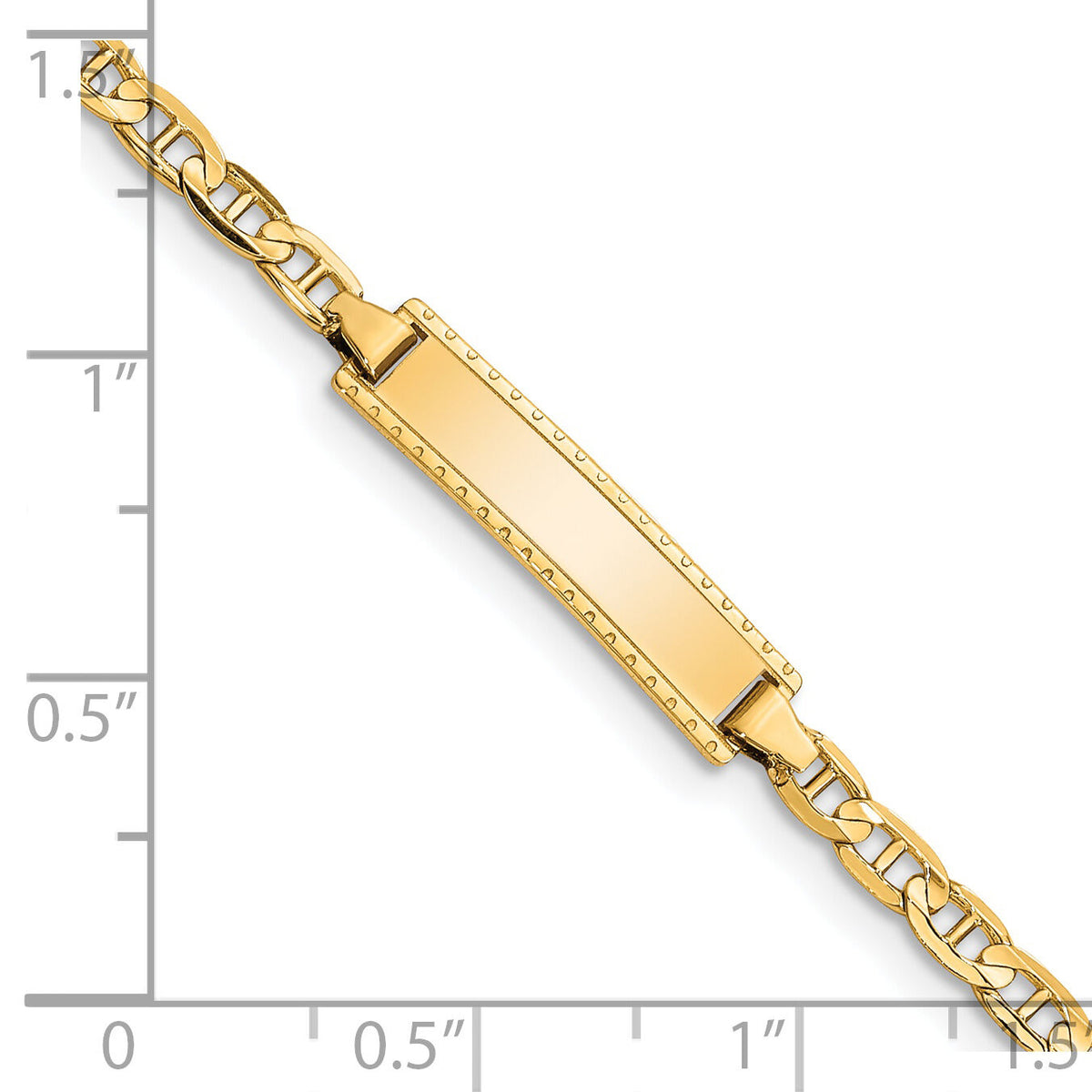 14k Children's Anchor Link ID Bracelet-BID99-6