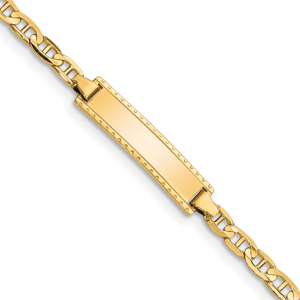 14k Children's Anchor Link ID Bracelet-BID99-6