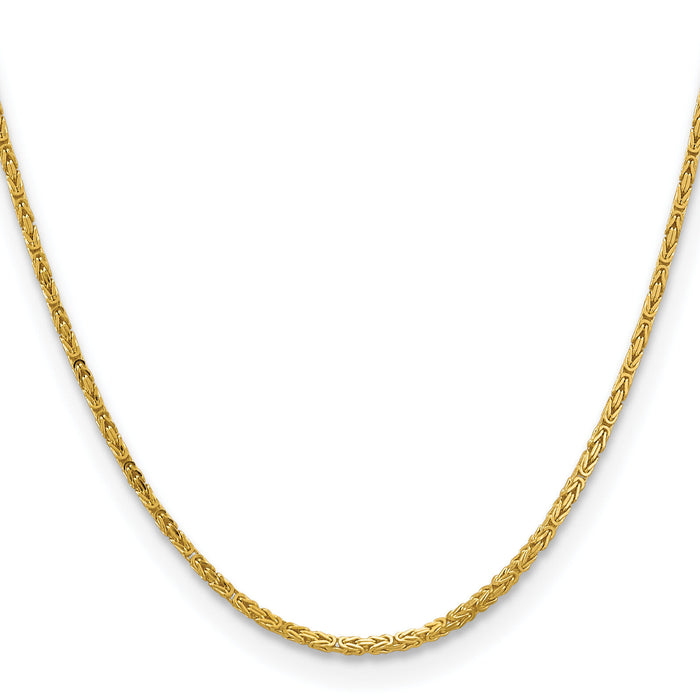 14k 2mm Byzantine Chain-BIZ050-24