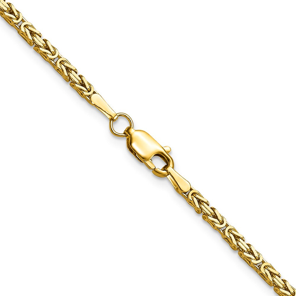 14K 22 inch 2mm Byzantine with Lobster Clasp Chain-BIZ050-22