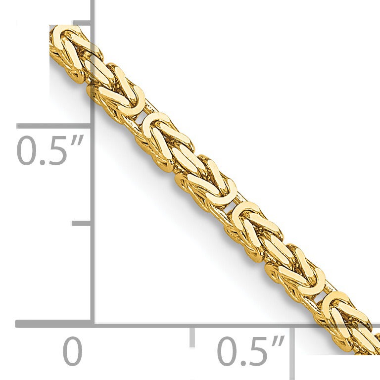 14k 2mm Byzantine Chain-BIZ050-8