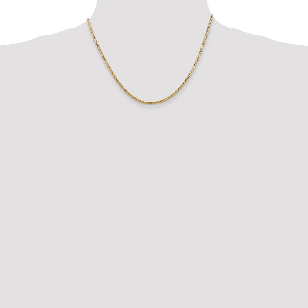 14K 18 inch 2mm Byzantine with Lobster Clasp Chain-BIZ050-18