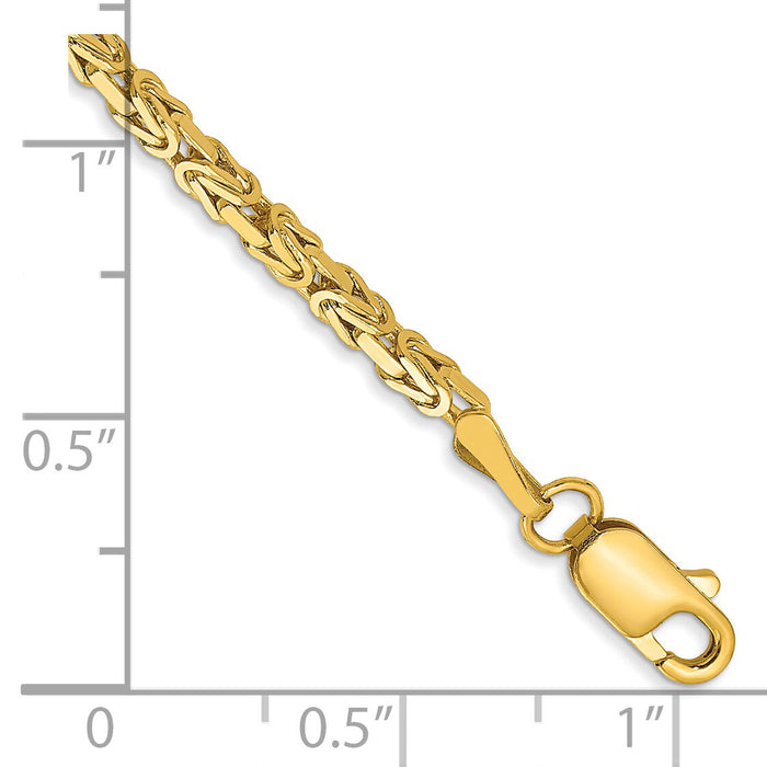 14k 2mm Byzantine Chain-BIZ050-7