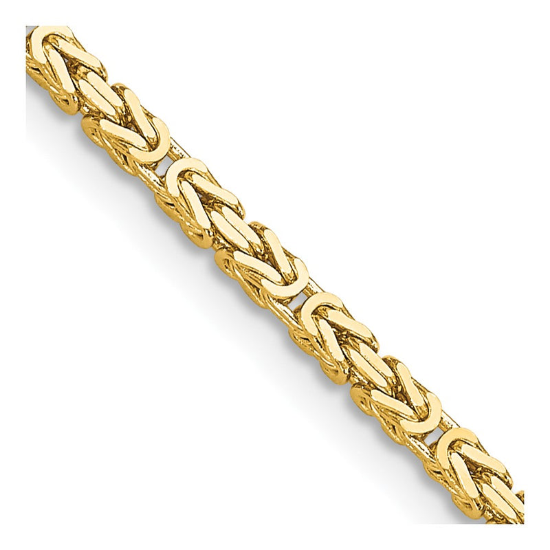 14K 16 inch 2mm Byzantine with Lobster Clasp Chain-BIZ050-16