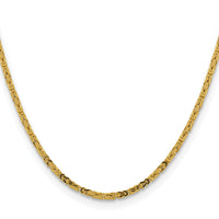 14k 2.5mm Byzantine Chain-BIZ070-22