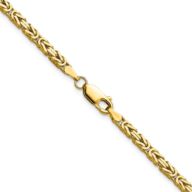 14K 30 inch 2.5mm Byzantine with Lobster Clasp Chain-BIZ070-30