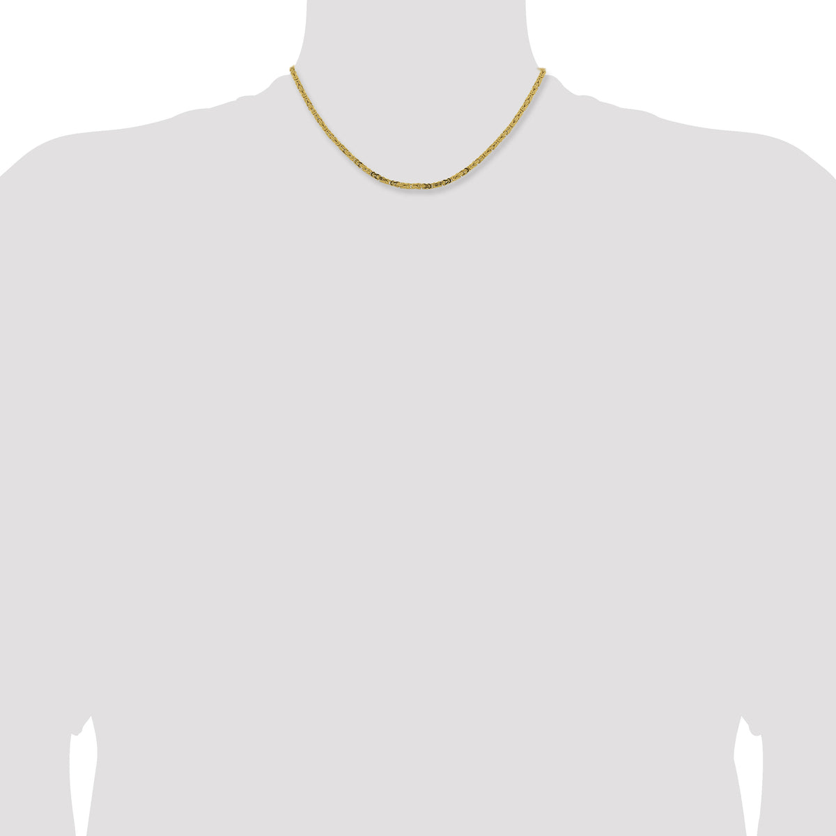 14k 2.5mm Byzantine Chain-BIZ070-16