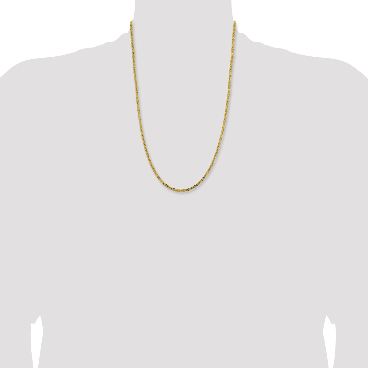 14k 2.5mm Byzantine Chain-BIZ070-24