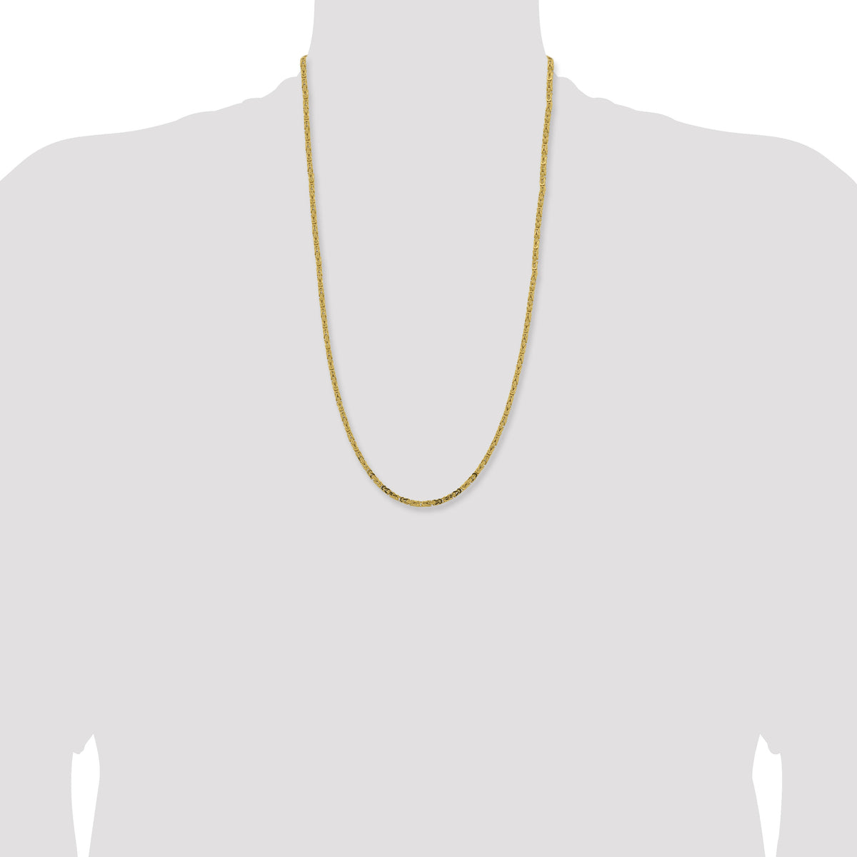 14k 2.5mm Byzantine Chain-BIZ070-26