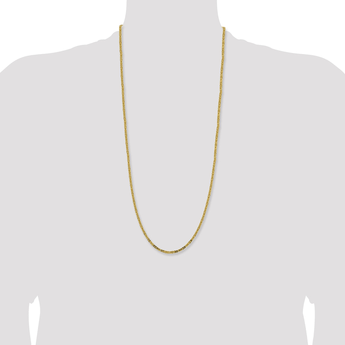 14k 2.5mm Byzantine Chain-BIZ070-30