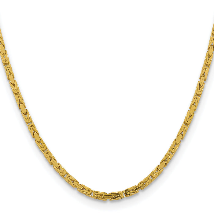 14k 3.25mm Byzantine Chain-BIZ090-24