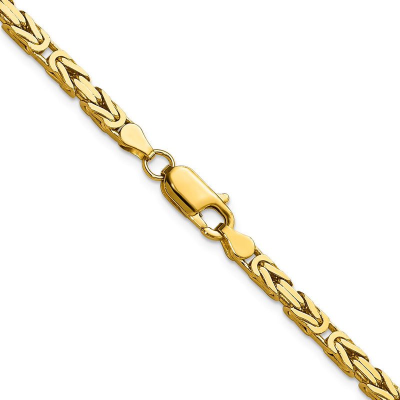 14K 20 inch 3.25mm Byzantine with Lobster Clasp Chain-BIZ090-20