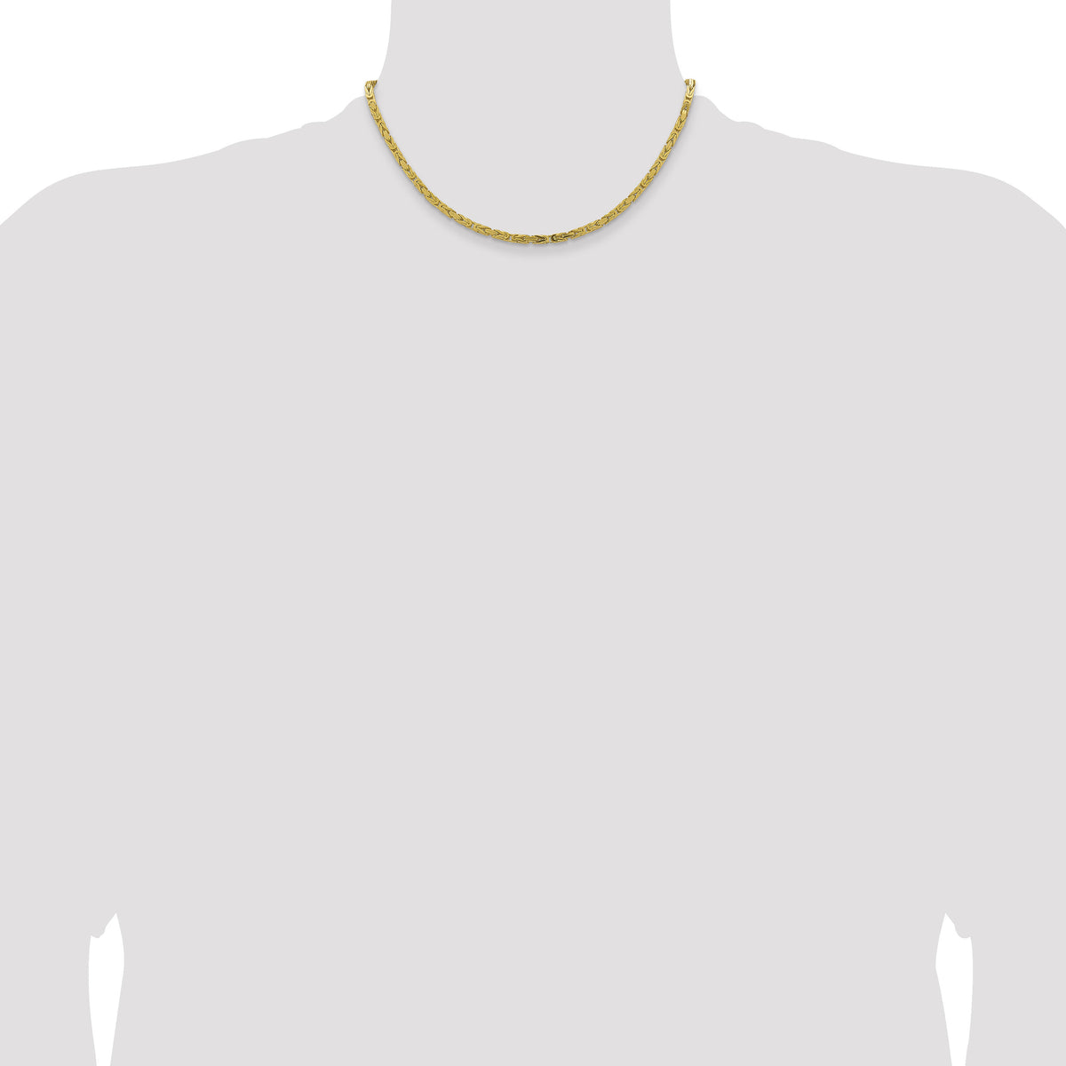 14k 3.25mm Byzantine Chain-BIZ090-16
