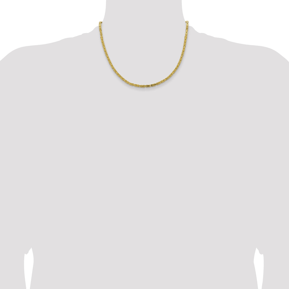 14k 3.25mm Byzantine Chain-BIZ090-18